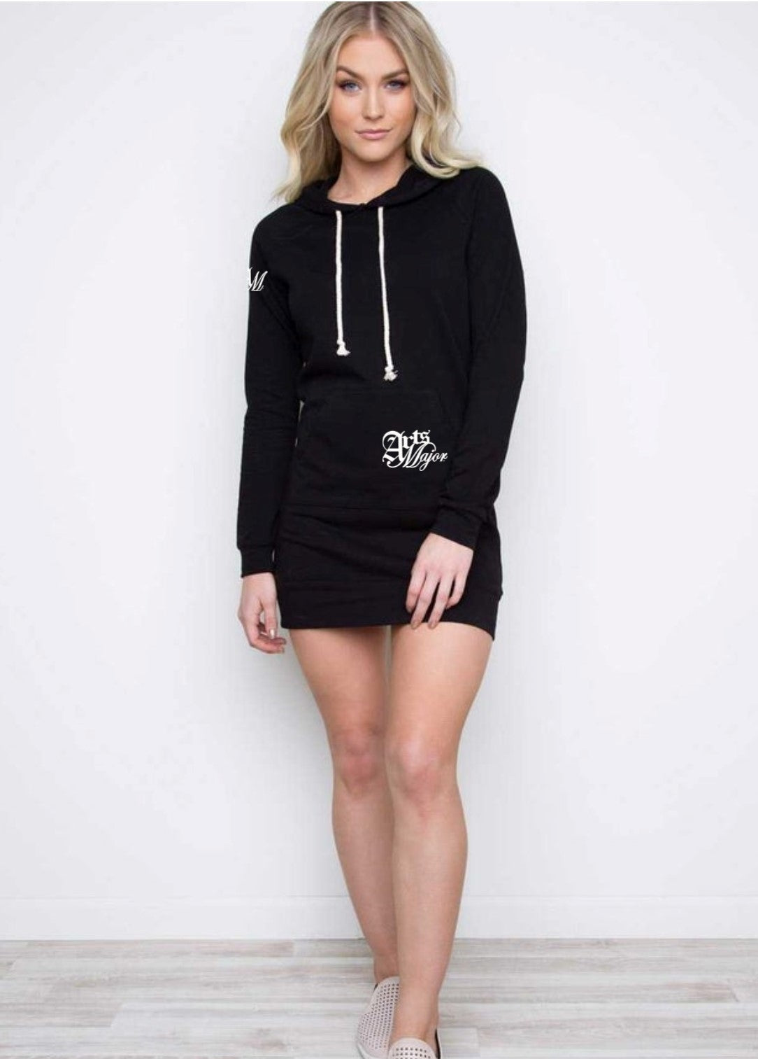 AM | Womens Premium Hoodie Dress Arts Major Apparel AM | Womens Premium Hoodie Dress Arts Major Apparel