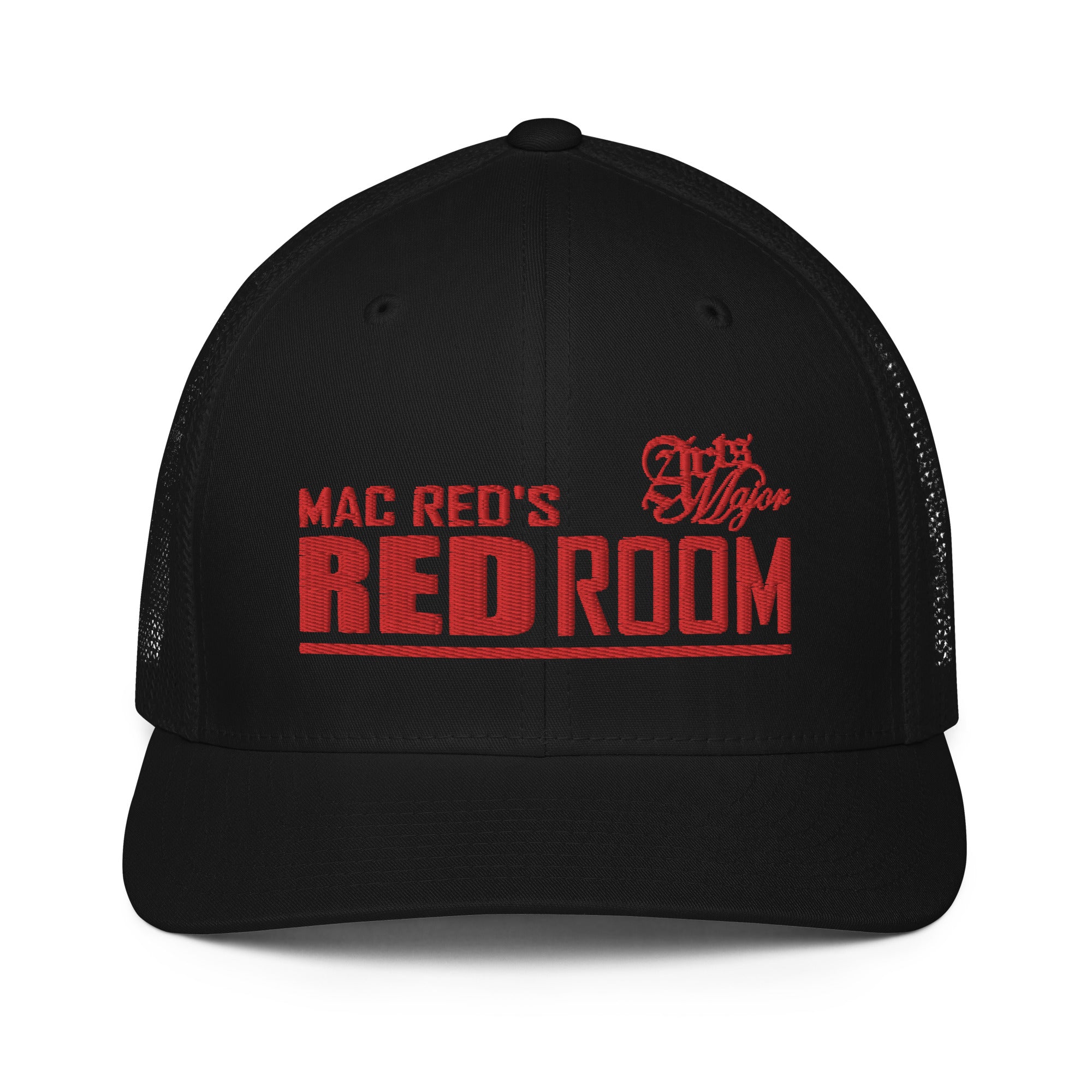 AM | "Red Room" Comedian Mac Red FlexFit Trucker Cap